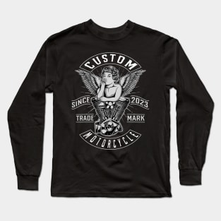 Cupid Custom Motorcycle Long Sleeve T-Shirt